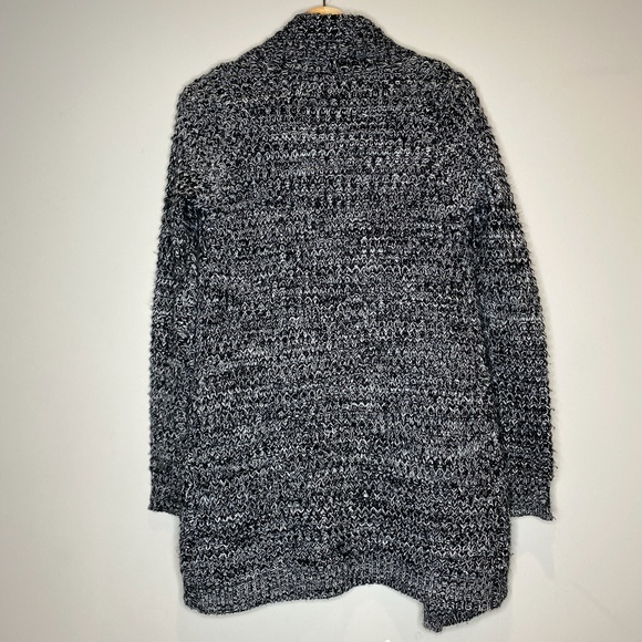 BGD Black and White Long Knit Cardigan Sweater - Picture 5 of 10